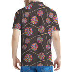 Colorful Swirl Lollipop Pattern Print Men's Polo Shirt