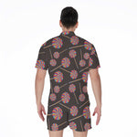 Colorful Swirl Lollipop Pattern Print Men's Rompers
