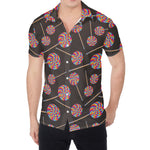 Colorful Swirl Lollipop Pattern Print Men's Shirt
