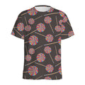 Colorful Swirl Lollipop Pattern Print Men's Athletic T-Shirt