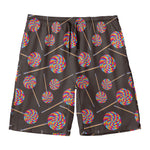 Colorful Swirl Lollipop Pattern Print Men's Swim Trunks