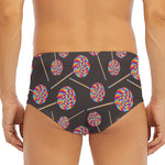 Colorful Swirl Lollipop Pattern Print Men's Triangle Swim Briefs