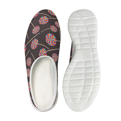 Colorful Swirl Lollipop Pattern Print Mesh Casual Shoes
