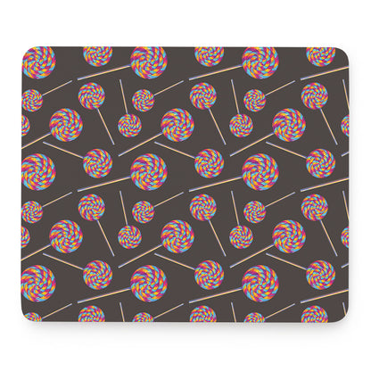 Colorful Swirl Lollipop Pattern Print Mouse Pad