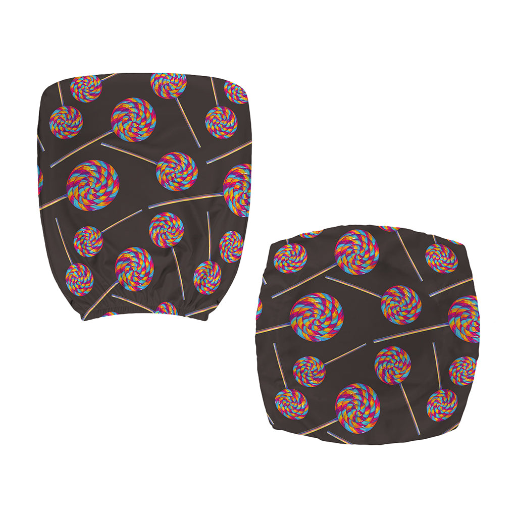 Colorful Swirl Lollipop Pattern Print Office Chair Cover