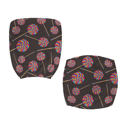 Colorful Swirl Lollipop Pattern Print Office Chair Cover