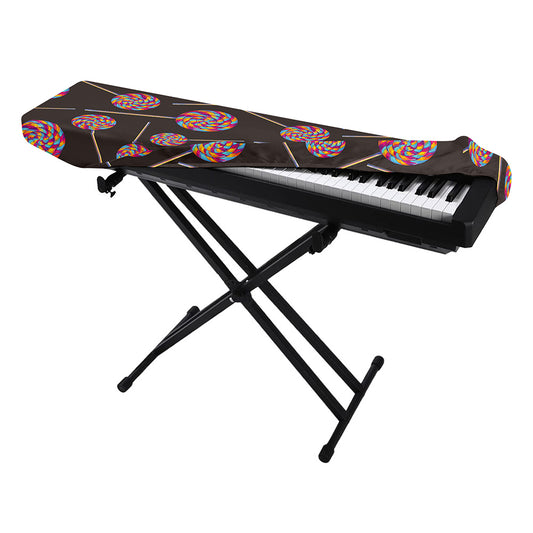 Colorful Swirl Lollipop Pattern Print Piano Keyboard Cover
