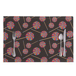 Colorful Swirl Lollipop Pattern Print Placemat