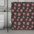 Colorful Swirl Lollipop Pattern Print Polyester Shower Curtain