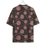 Colorful Swirl Lollipop Pattern Print Rayon Hawaiian Shirt