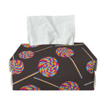Colorful Swirl Lollipop Pattern Print Rectangle Tissue Box Cover