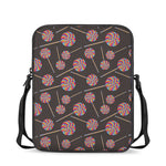 Colorful Swirl Lollipop Pattern Print Rectangular Crossbody Bag