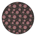 Colorful Swirl Lollipop Pattern Print Round Floor Mat