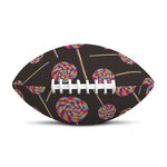 Colorful Swirl Lollipop Pattern Print Rugby Ball