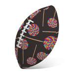 Colorful Swirl Lollipop Pattern Print Rugby Ball