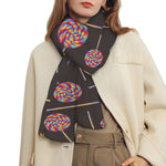 Colorful Swirl Lollipop Pattern Print Scarf