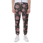 Colorful Swirl Lollipop Pattern Print Scuba Joggers