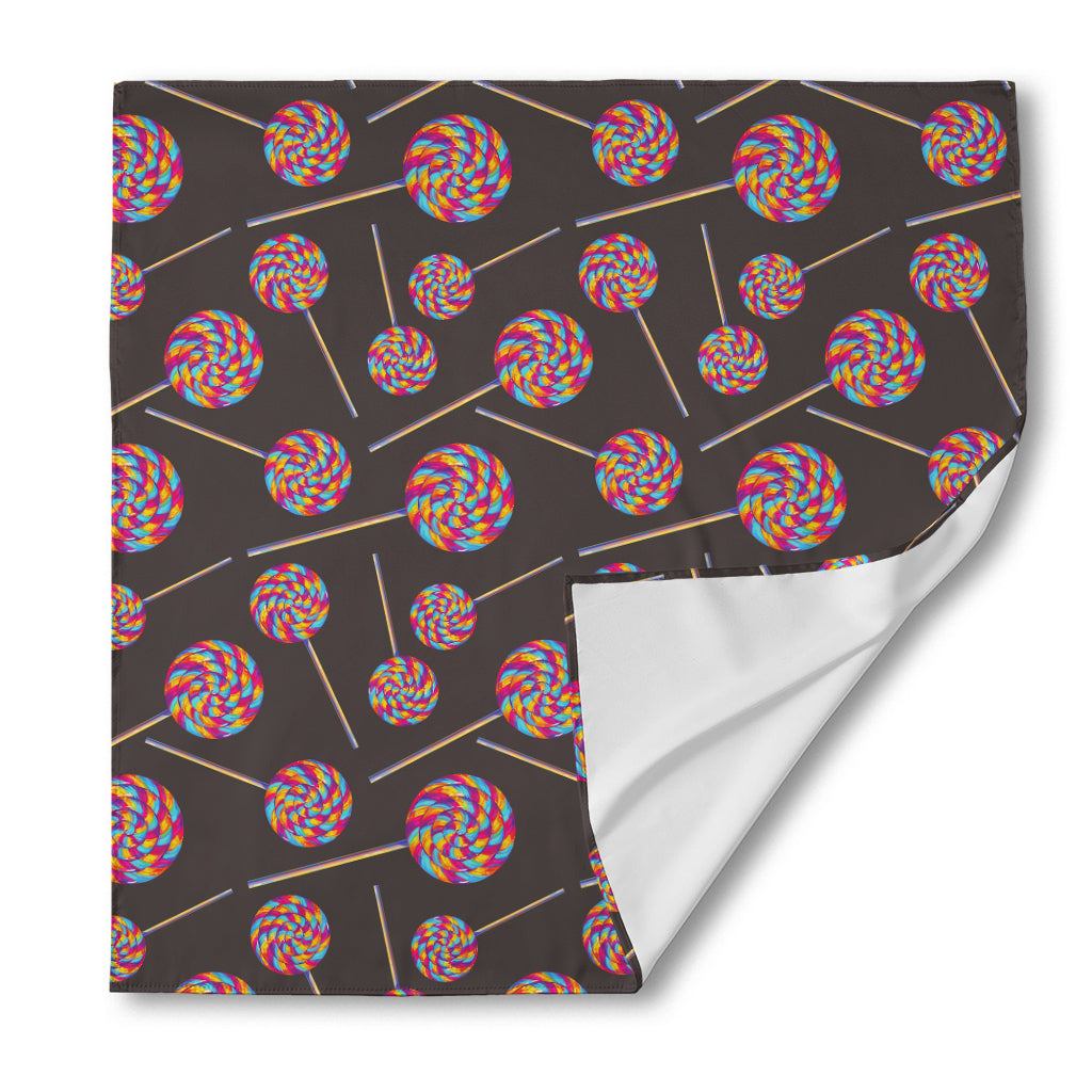 Colorful Swirl Lollipop Pattern Print Silk Bandana