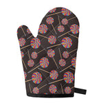 Colorful Swirl Lollipop Pattern Print Single Oven Mitt