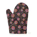 Colorful Swirl Lollipop Pattern Print Single Oven Mitt
