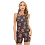 Colorful Swirl Lollipop Pattern Print Sleeveless One Piece Swimsuit