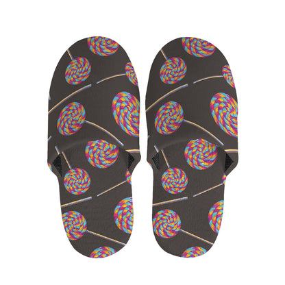 Colorful Swirl Lollipop Pattern Print Slippers