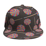 Colorful Swirl Lollipop Pattern Print Snapback Cap