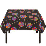 Colorful Swirl Lollipop Pattern Print Tablecloth