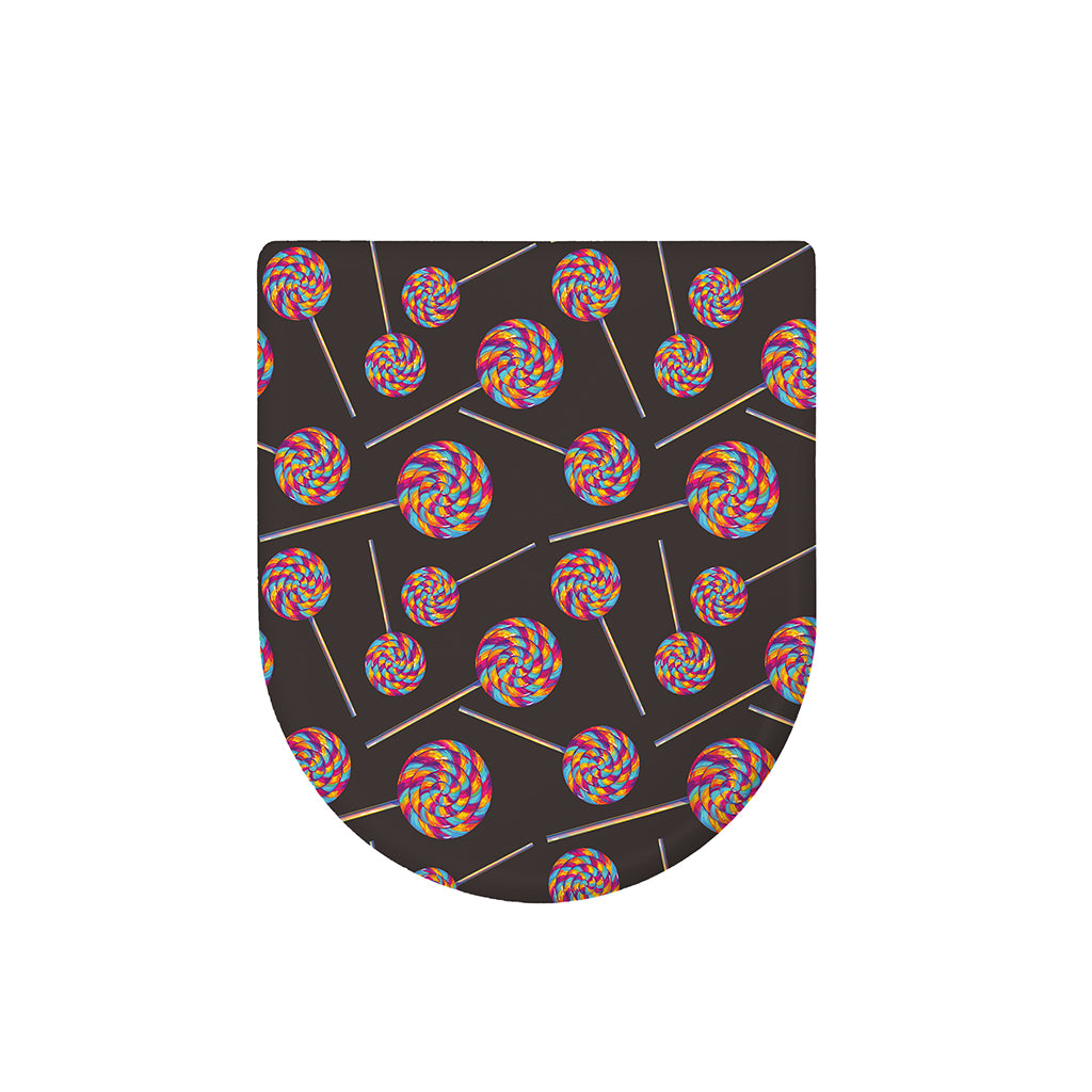 Colorful Swirl Lollipop Pattern Print Toilet Lid Cover