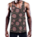 Colorful Swirl Lollipop Pattern Print Men's Workout Tank Top