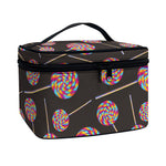 Colorful Swirl Lollipop Pattern Print Travel Makeup Bag