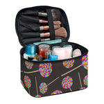Colorful Swirl Lollipop Pattern Print Travel Makeup Bag