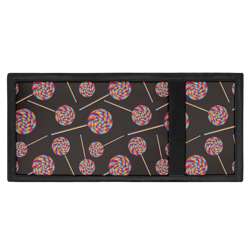 Colorful Swirl Lollipop Pattern Print Trifold Wallet