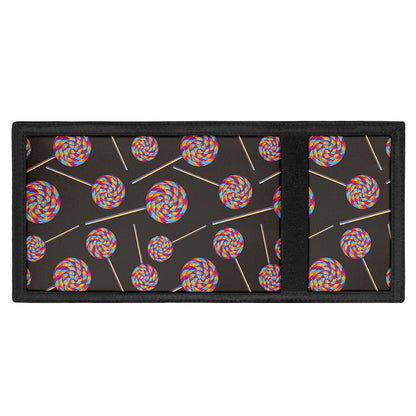 Colorful Swirl Lollipop Pattern Print Trifold Wallet