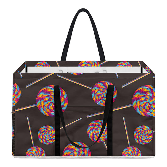 Colorful Swirl Lollipop Pattern Print Utility Tote Bag