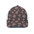 Colorful Swirl Lollipop Pattern Print White Mesh Trucker Hat