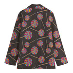 Colorful Swirl Lollipop Pattern Print Women's Blazer