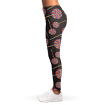 Colorful Swirl Lollipop Pattern Print Women's Leggings