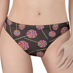Colorful Swirl Lollipop Pattern Print Women's Thong