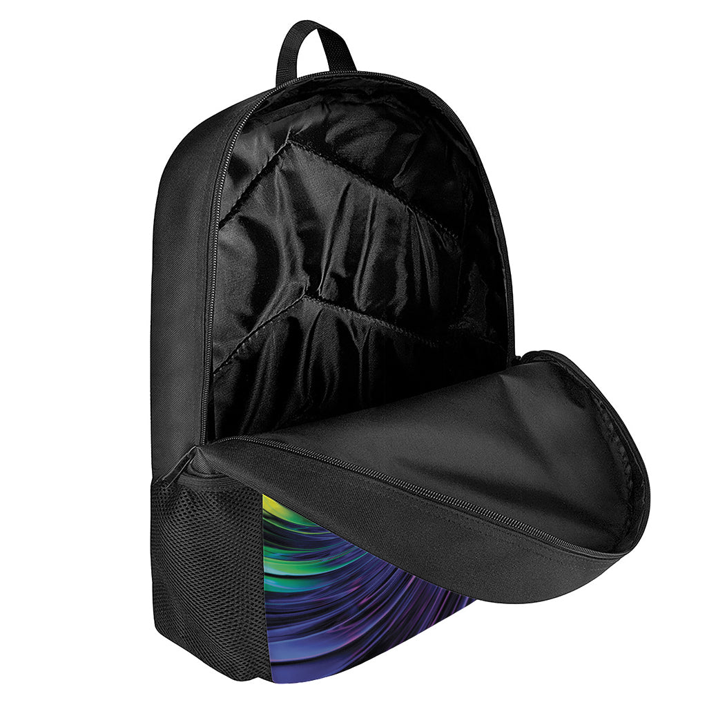 Colorful Swirl Print 17 Inch Backpack