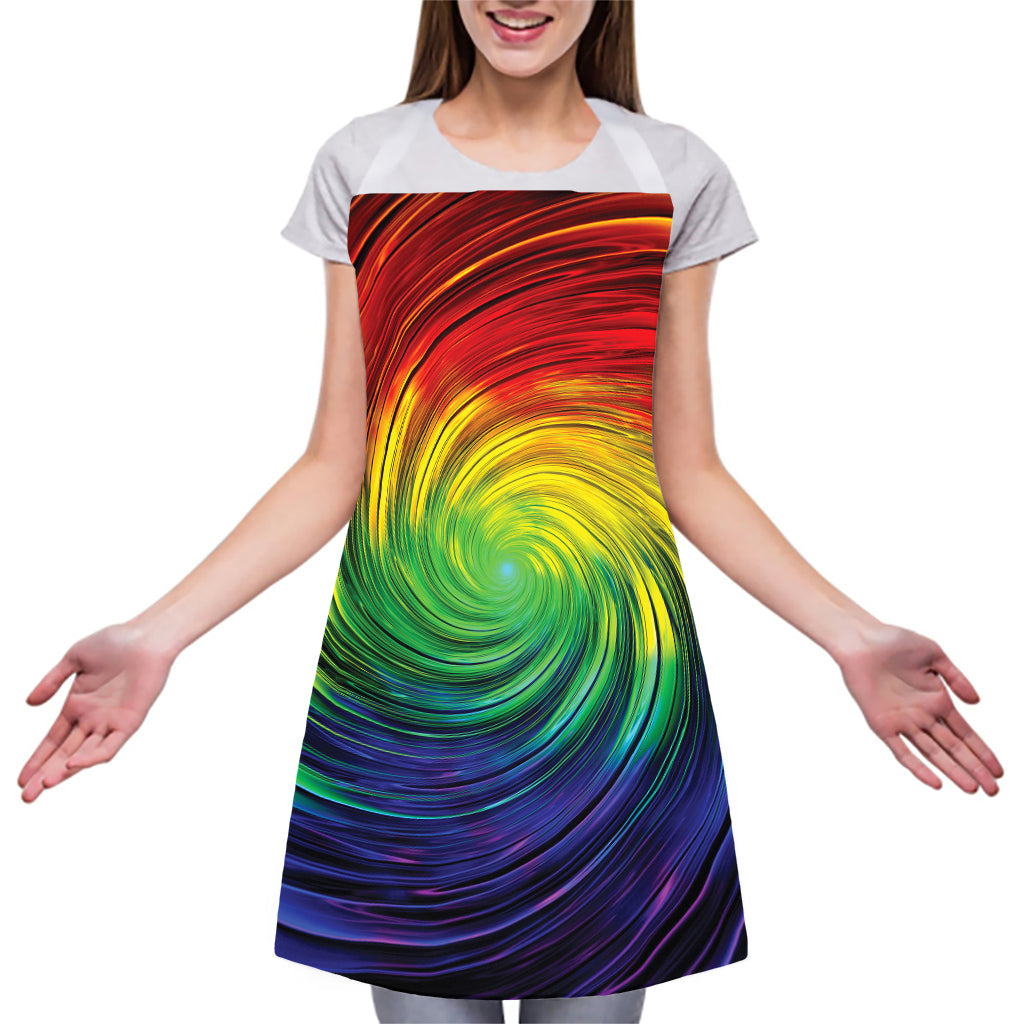 Colorful Swirl Print Adjustable Apron