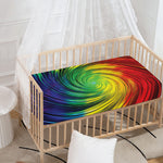 Colorful Swirl Print Baby Crib Sheet