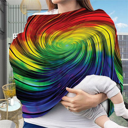Colorful Swirl Print Baby Seat Cover