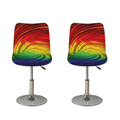 Colorful Swirl Print Bar Stool Covers