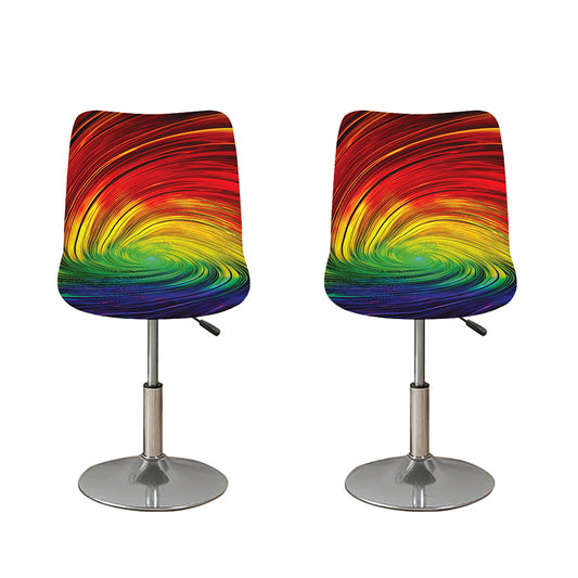 Colorful Swirl Print Bar Stool Covers