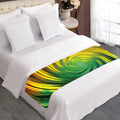Colorful Swirl Print Bed Runner