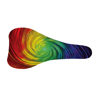 Colorful Swirl Print Bicycle Seat Cover