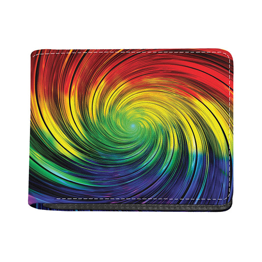 Colorful Swirl Print Bifold Wallet