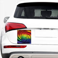 Colorful Swirl Print Car Sticker