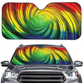 Colorful Swirl Print Car Windshield Sun Shade
